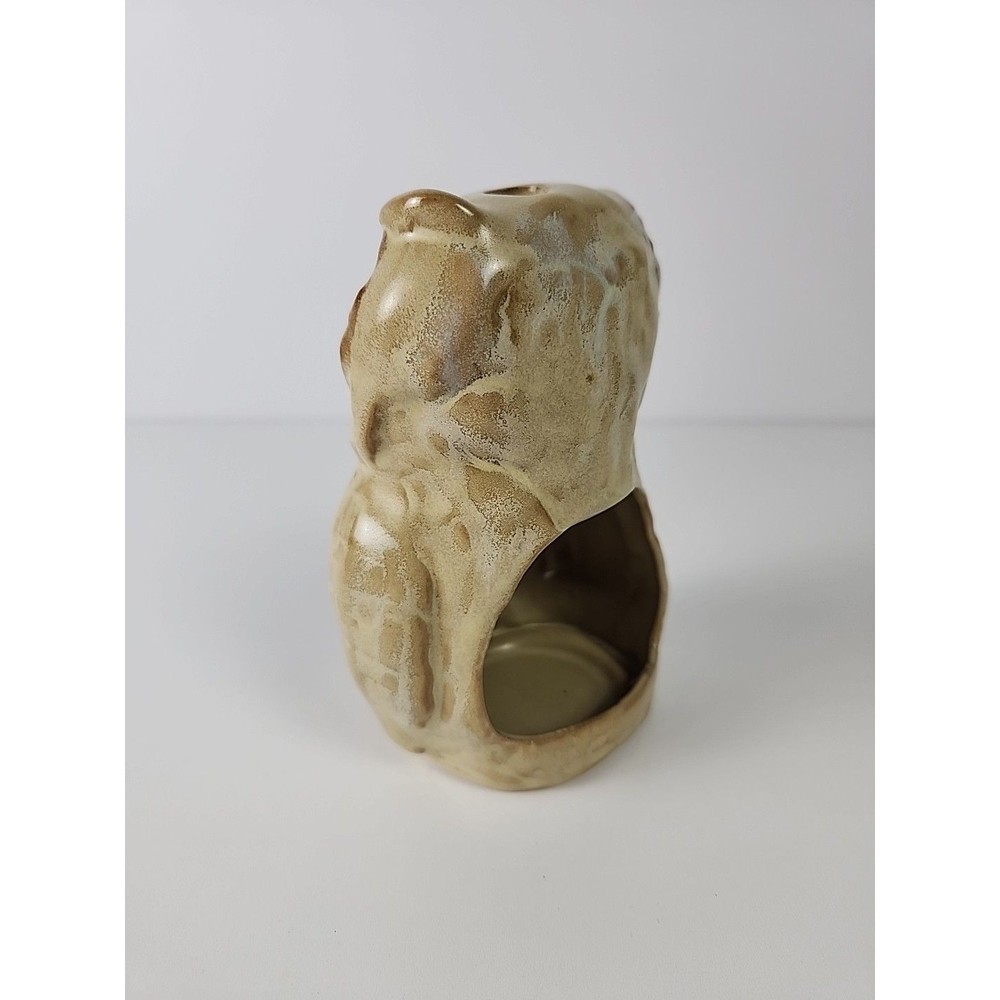 VTG Enesco Glazed Pottery Owl Tealight Candle Holder Centerpiece Table Decor - Picture 5 of 11